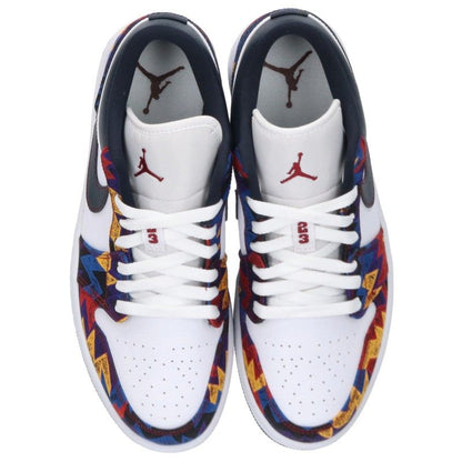 NIKE Air Jordan 1 Low Sneakers White/Black/Blue Size 27cm