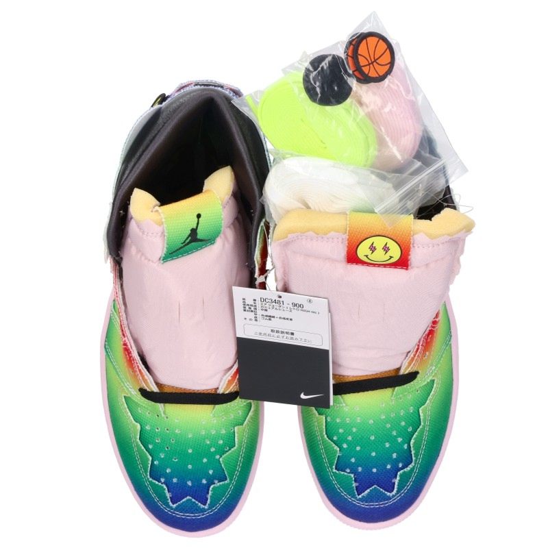 NIKE x J Balvin Air Jordan 1 High Rainbow Sneakers Size 27cm