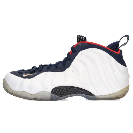 NIKE Air Foamposite One PRM Sneakers White/Navy Size 27cm
