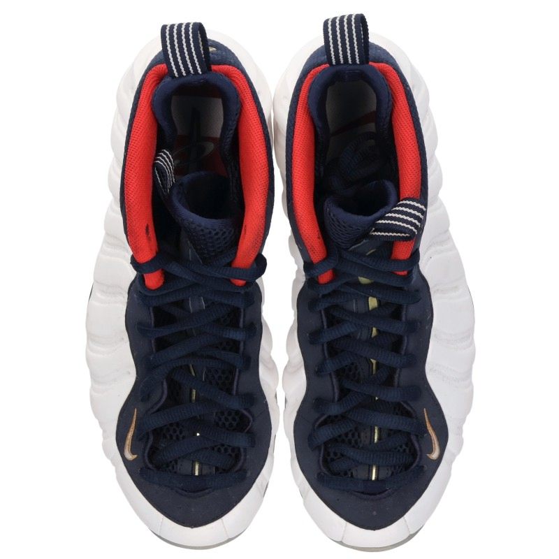 NIKE Air Foamposite One PRM Sneakers White/Navy Size 27cm