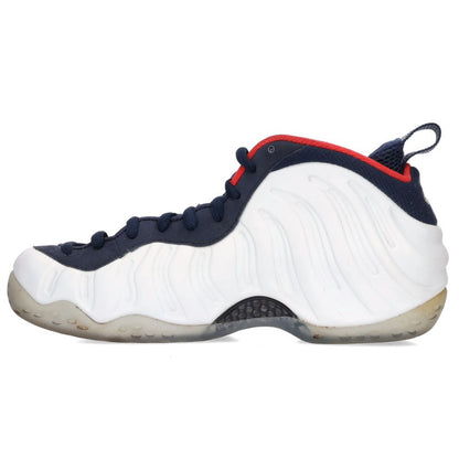 NIKE Air Foamposite One PRM Sneakers White/Navy Size 27cm