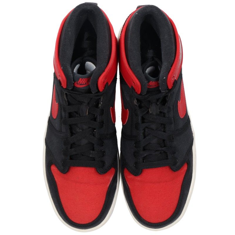 NIKE AIR JORDAN 1 RETRO KO BRED Low-Top Black Red Size 27cm