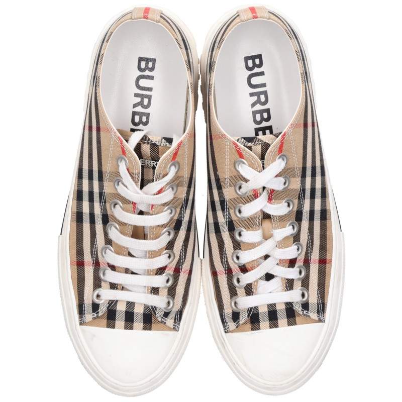 Burberry Nova Check Low Top Sneakers Beige Size EU 42