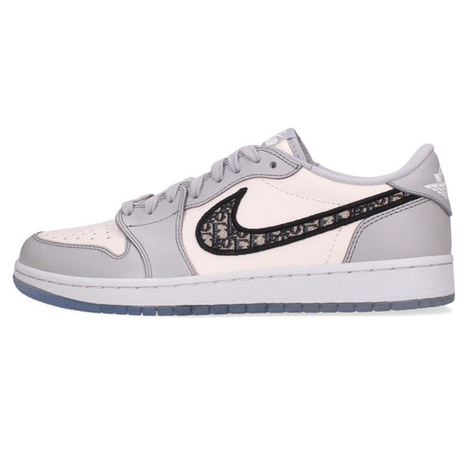 DIOR x Nike Air Jordan 1 Sneakers White/Grey/Black Size 27cm