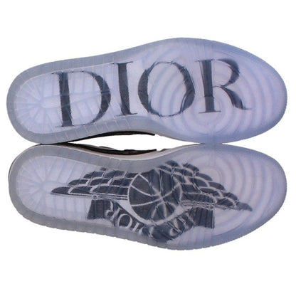 DIOR x Nike Air Jordan 1 Sneakers White/Grey/Black Size 27cm