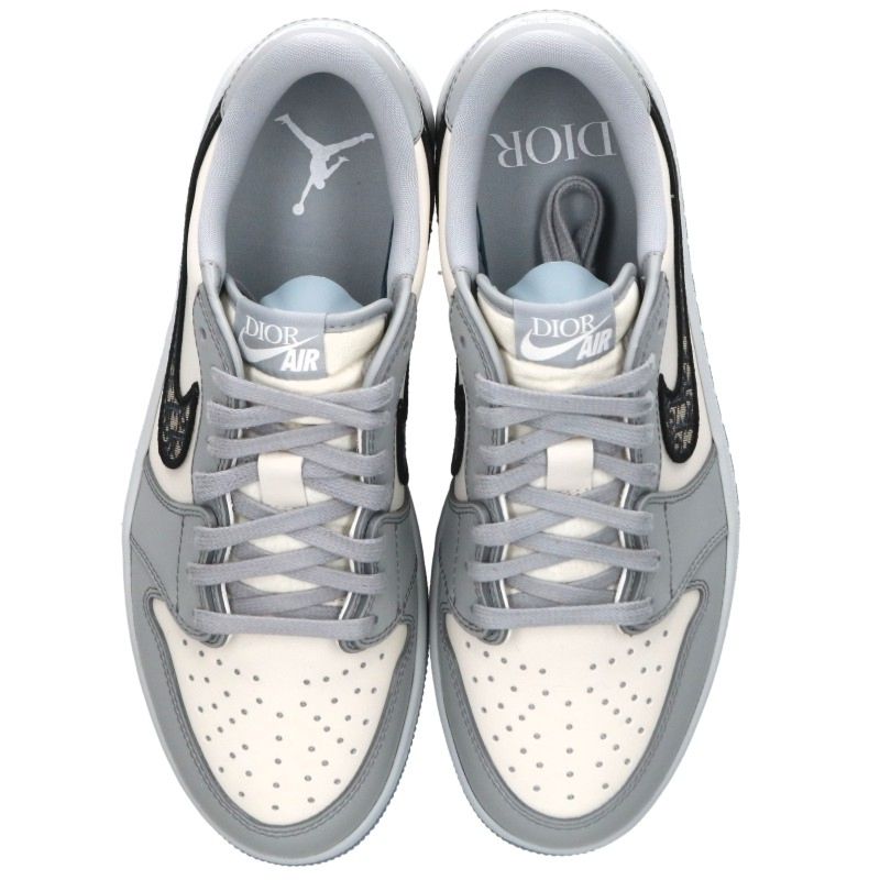 DIOR x Nike Air Jordan 1 Sneakers White/Grey/Black Size 27cm