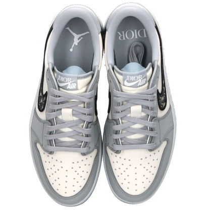DIOR x Nike Air Jordan 1 Sneakers White/Grey/Black Size 27cm