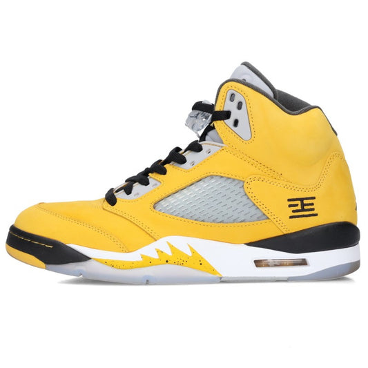 NIKE Air Jordan 5 Retro T23 Yellow Sneakers Size 27cm