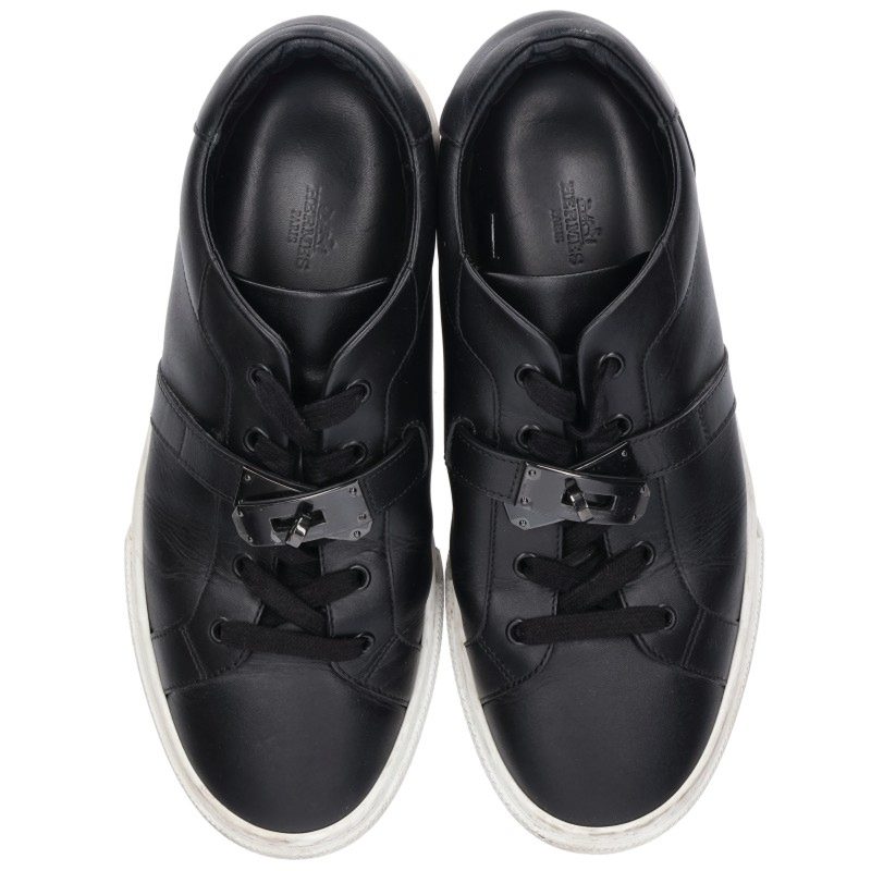 HERMES Day Kelly Buckle Low-Top Sneakers Size 40.5