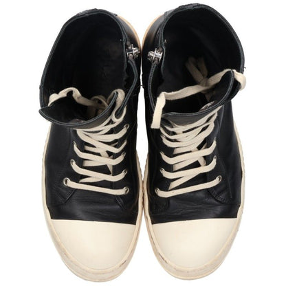 Rick Owens Ramones Leather Sneakers Black/White Size EU 41