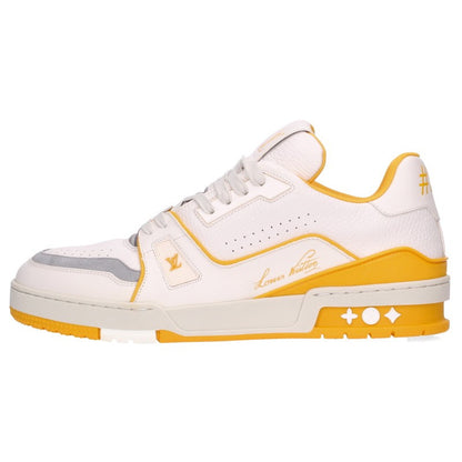 LOUISVUITTON LV Trainer Line Sneakers White/Yellow Size 8