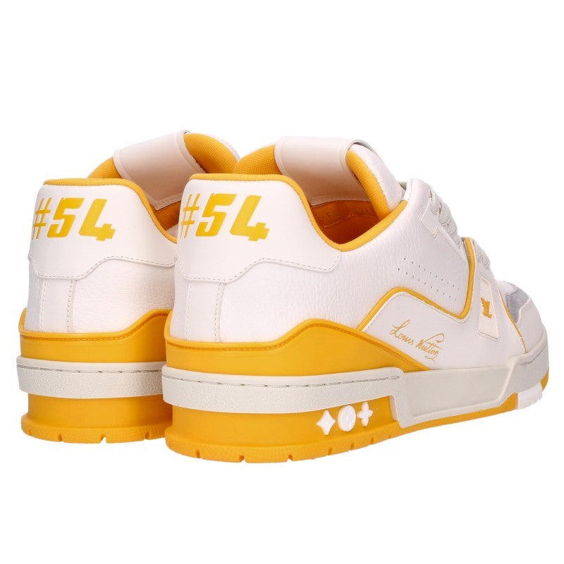 LOUISVUITTON LV Trainer Line Sneakers White/Yellow Size 8