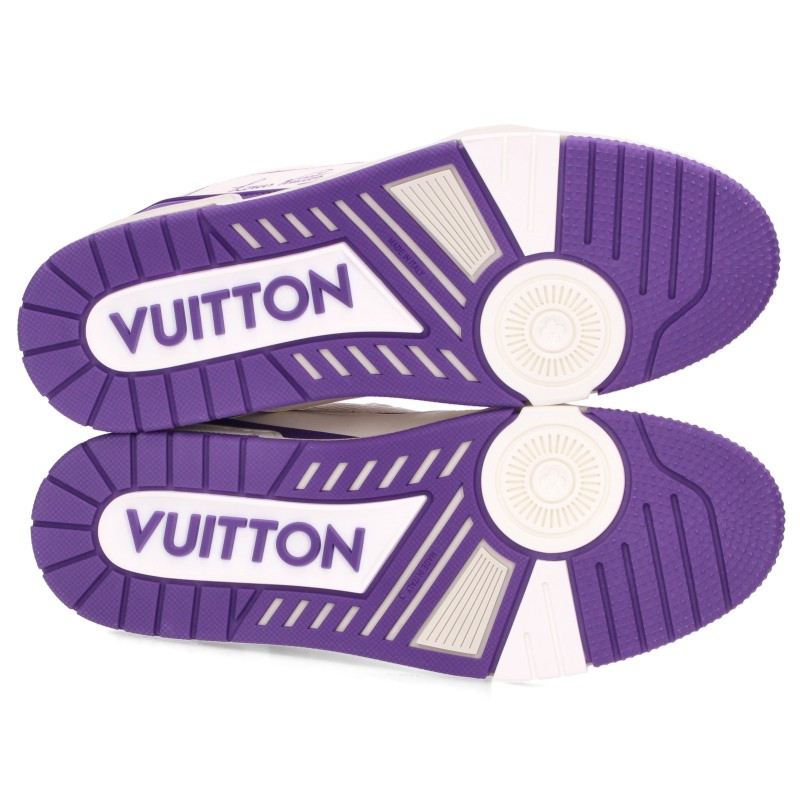 LOUISVUITTON LV Trainer Line Sneakers White/Purple Size 8