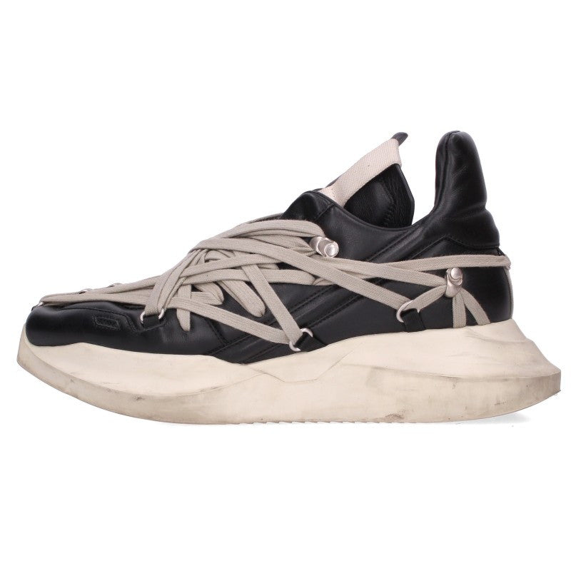 Rick Owens MEGALACED RUNNER Sneakers Black/White Size EU 44