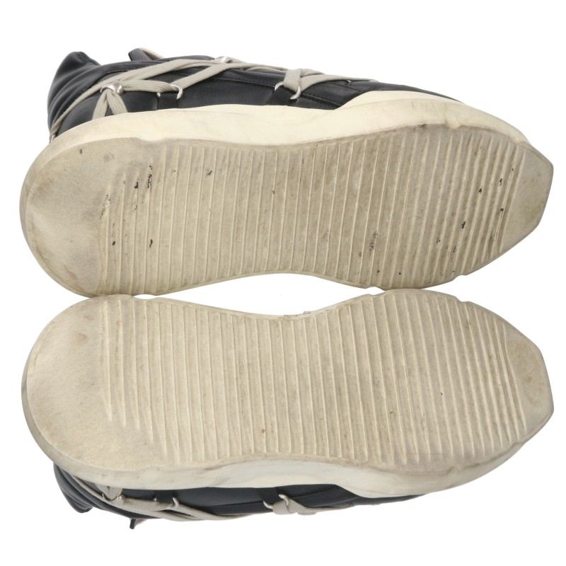 Rick Owens MEGALACED RUNNER Sneakers Black/White Size EU 44