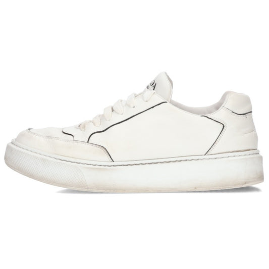 PRADA 4E3453 Low-Top Sneakers White Size 8.5