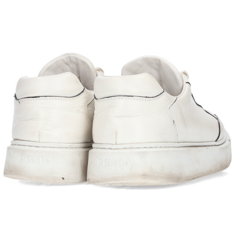 PRADA 4E3453 Low-Top Sneakers White Size 8.5