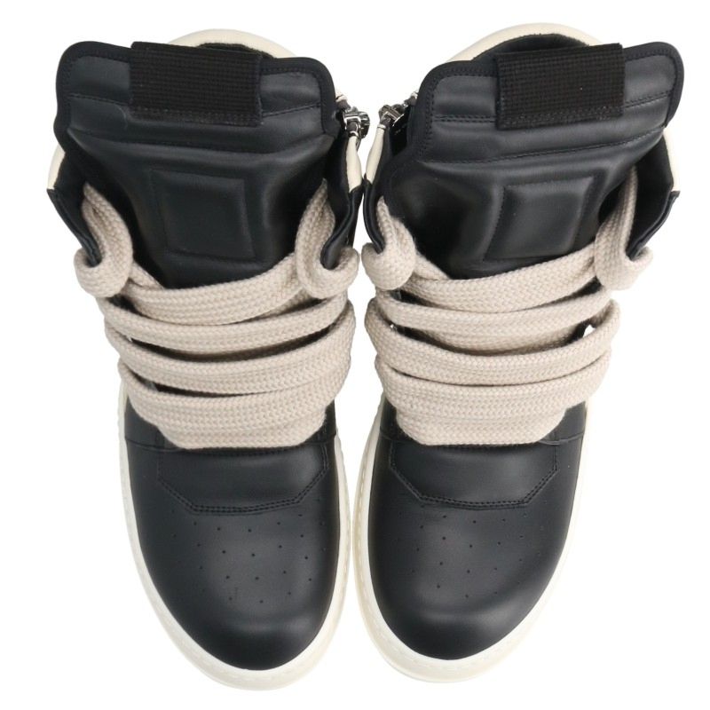 Rick Owens Jumbo Lace Geobasket Hi-Top Sneakers Size EU 41