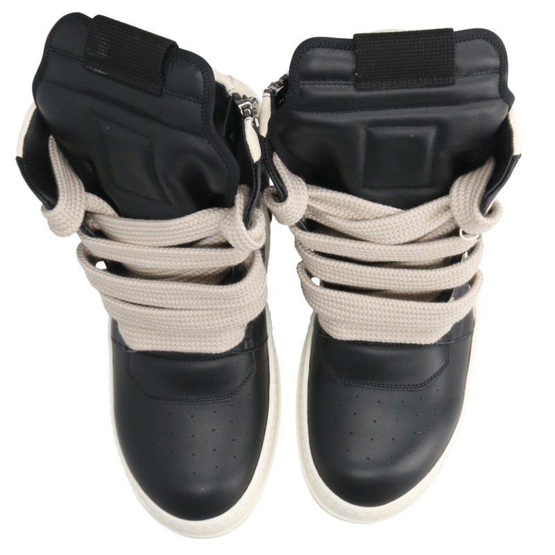 Rick Owens Jumbo Lace Geobasket Hi-Top Sneakers Size EU 42