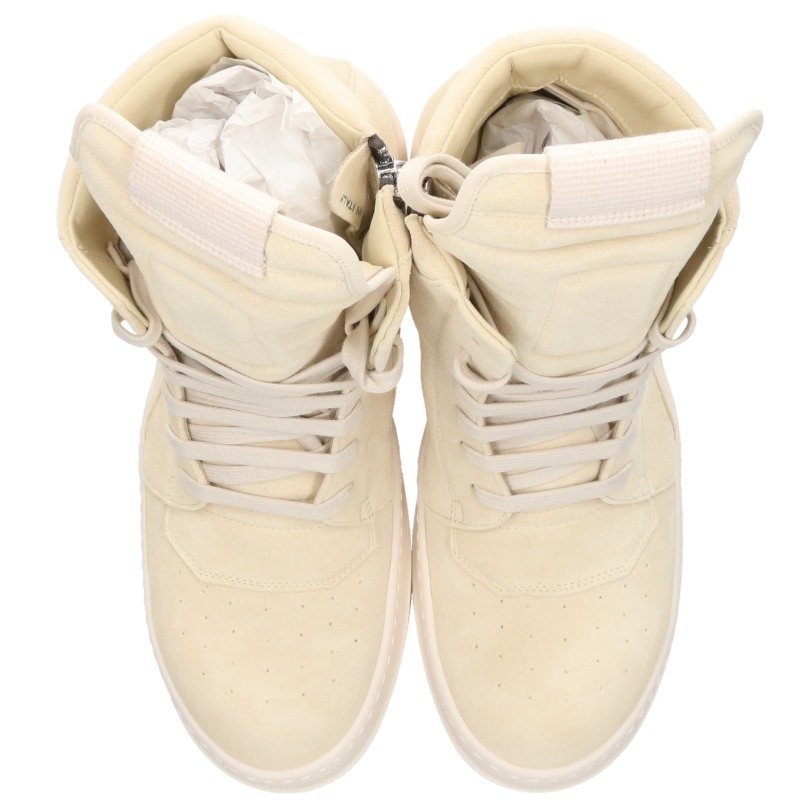 Rick Owens Geobasket Nubuck Hi-Top Sneakers Size EU 39