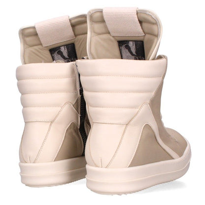 Rick Owens Geobasket Leather Sneakers Beige/White Size EU 40