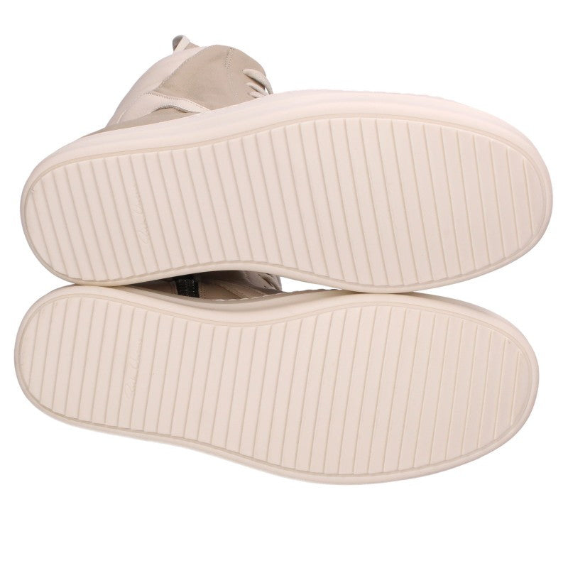 Rick Owens Geobasket Leather Sneakers Beige/White Size EU 40