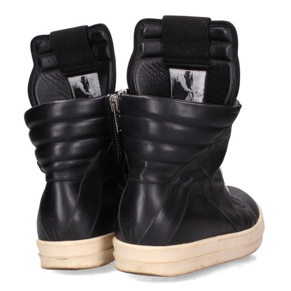 Rick Owens Geobasket Leather Sneakers Black/White Size EU 41