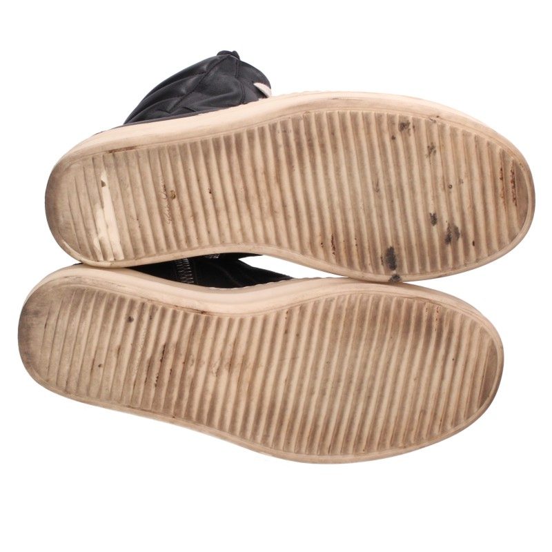 Rick Owens Geobasket Leather Sneakers Black/White Size EU 41