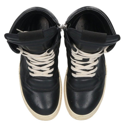 Rick Owens Geobasket Leather Sneakers Black/White Size EU 41