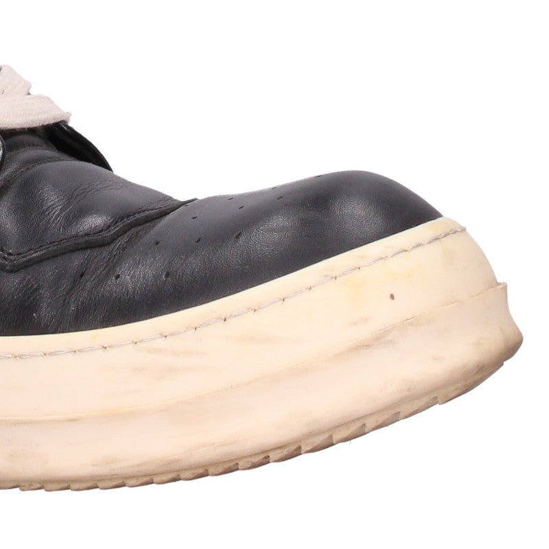 Rick Owens Geobasket Leather Sneakers Black/White Size EU 41