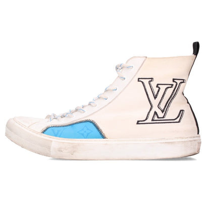 LOUISVUITTON Tattoo Line High-Top Sneakers White Size 8
