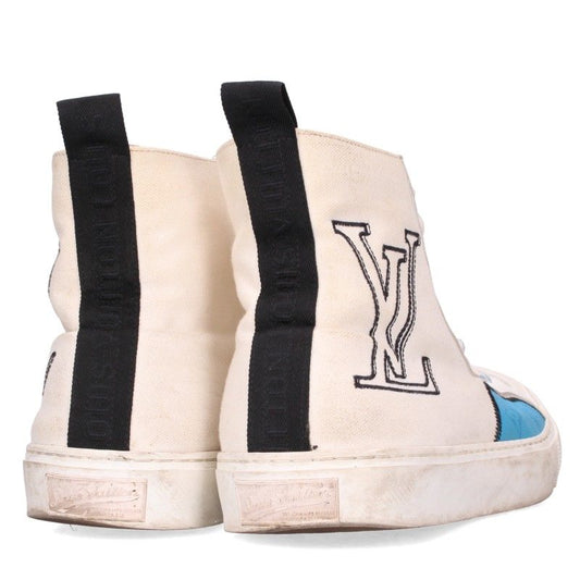LOUISVUITTON Tattoo Line High-Top Sneakers White Size 8