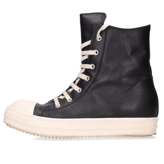 Rick Owens RAMONES Leather Sneakers Blk/Wht Size EU 40