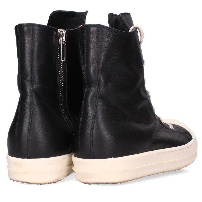 Rick Owens RAMONES Leather Sneakers Blk/Wht Size EU 40