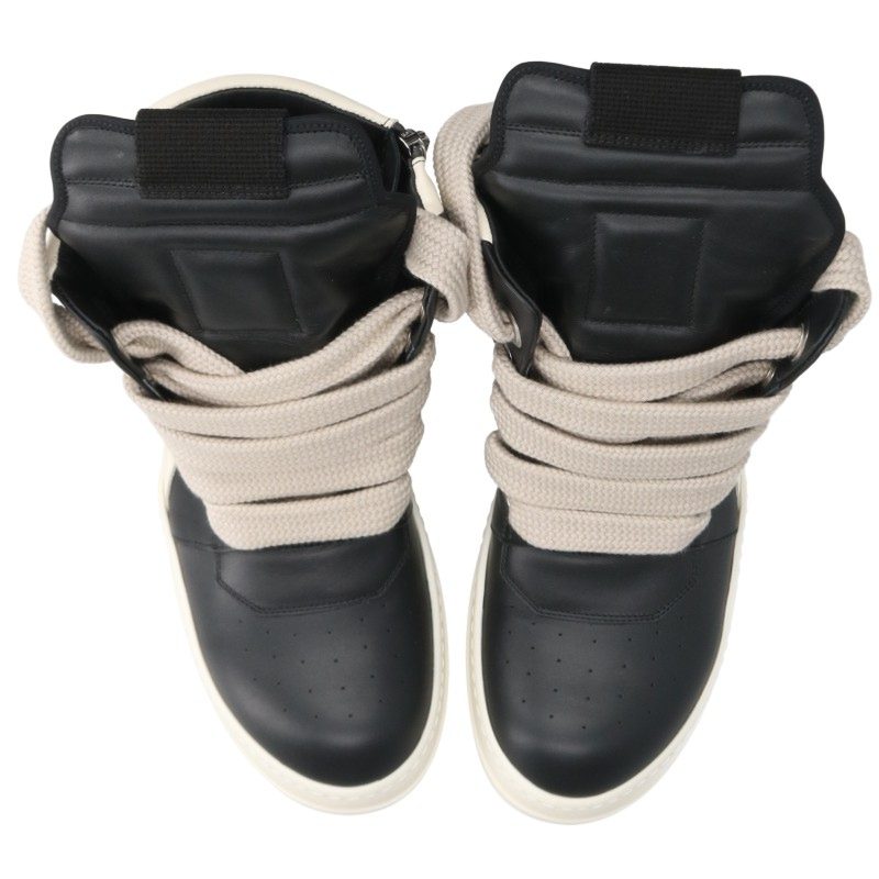Rick Owens Jumbo Lace Sneakers Black/White Size EU 42