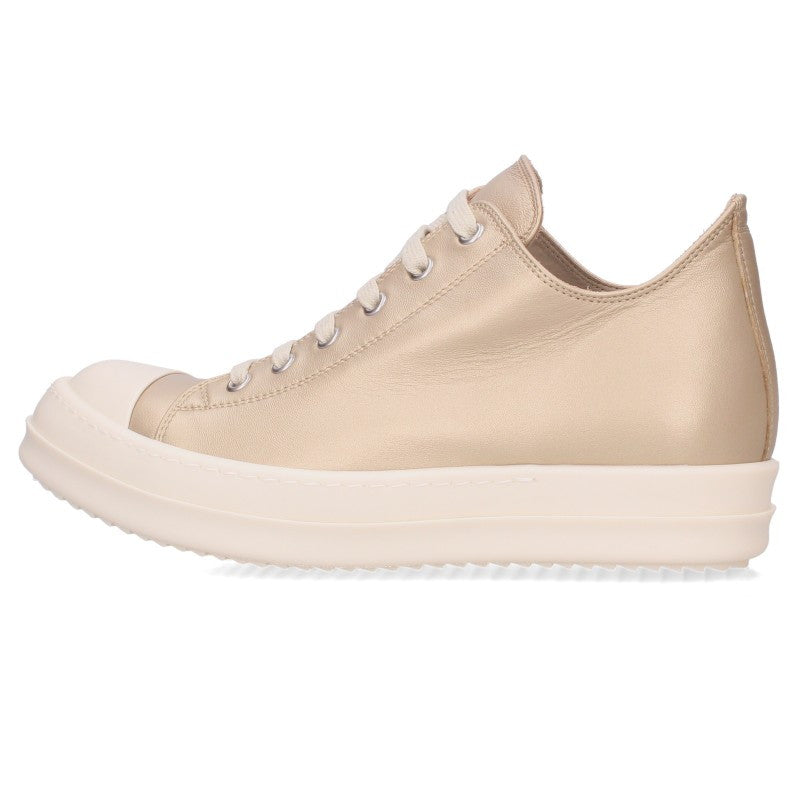 Rick Owens RAMONES LOW Metallic Sneakers Gold Size EU 39