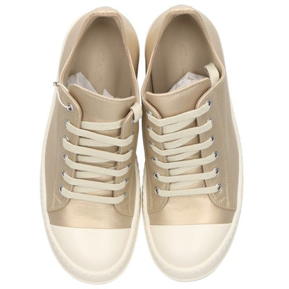Rick Owens RAMONES LOW Metallic Sneakers Gold Size EU 39