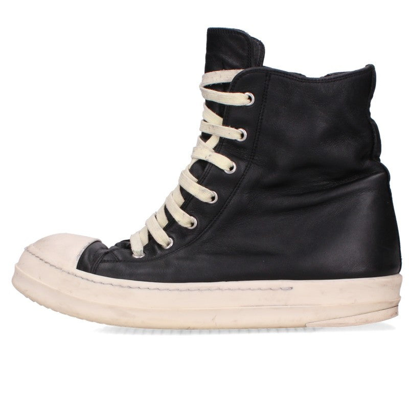 Rick Owens RAMONES Leather Sneakers Blk/Wht Size EU 41