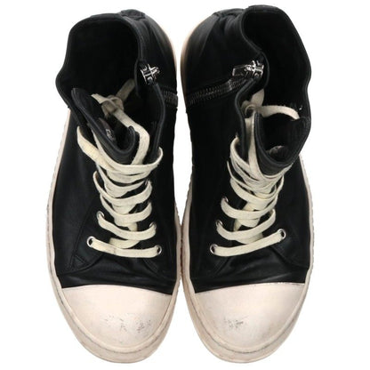Rick Owens RAMONES Leather Sneakers Blk/Wht Size EU 41
