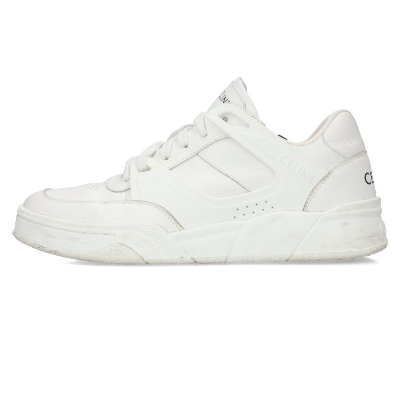 CELINE CT-07 Lace-Up Low-Top Sneakers White Size EU 41