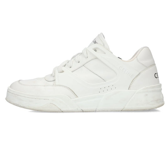 CELINE CT-07 Lace-Up Low-Top Sneakers White Size EU 41