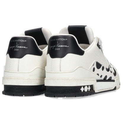 LOUISVUITTON x Kusama Dot LV Trainer Sneakers Wht/Blk Size 7