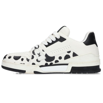 LOUISVUITTON x Kusama Dot LV Trainer Sneakers Wht/Blk Size 7