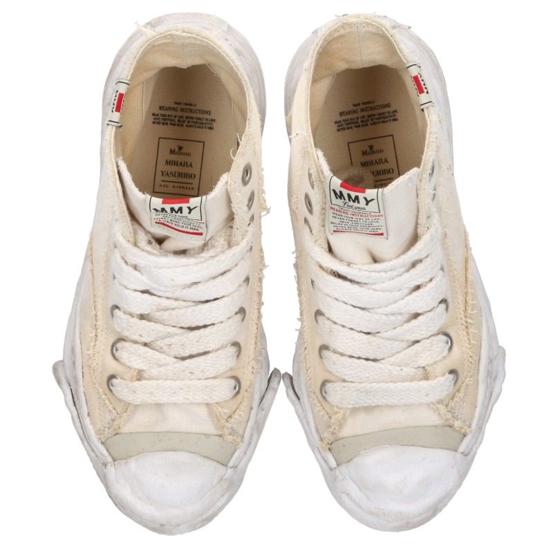 MIHARAYASUHIRO 05FW HANK Hi-Top Sneakers Beige Size EU 40