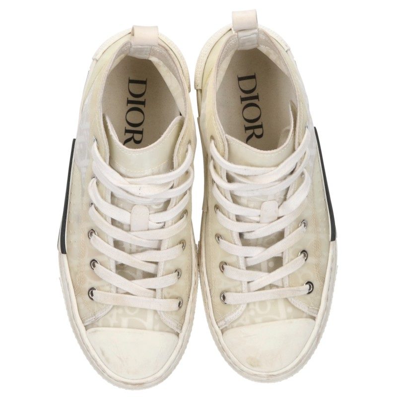 DIOR White Hi-Top Sneakers Size 37