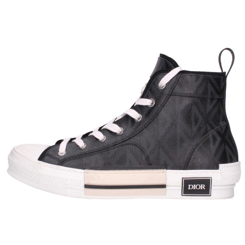 DIOR DIAMOND PVC Hi-Top Sneakers Black Size EU 42