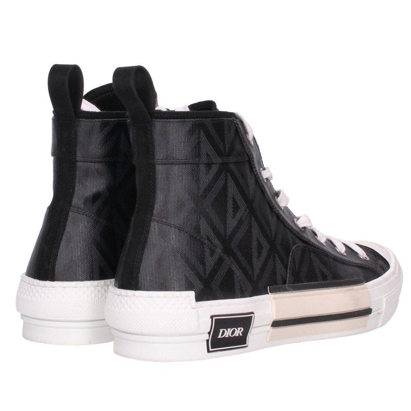 DIOR DIAMOND PVC Hi-Top Sneakers Black Size EU 42