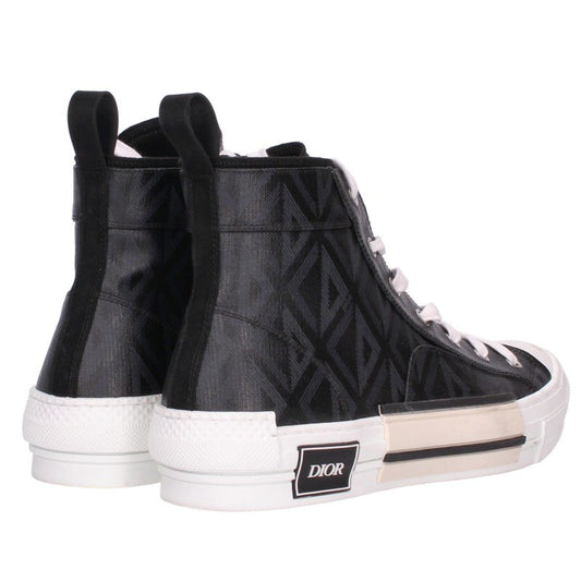 DIOR DIAMOND PVC Hi-Top Sneakers Black Size EU 42