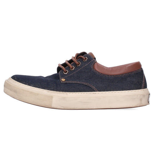 LOUISVUITTON Denim Low Top Sneakers Blue Size 7.5