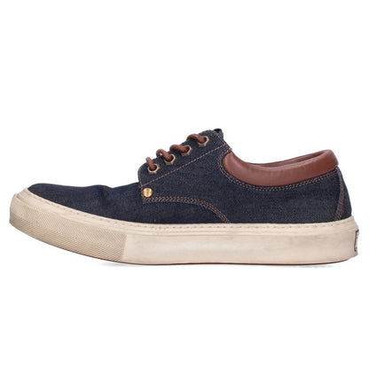 LOUISVUITTON Denim Low Top Sneakers Blue Size 7.5